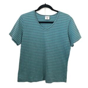 Columbia striped blue tee women’s size large